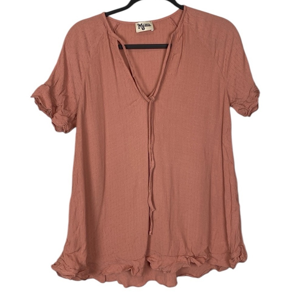 Show me your mumu coral blouse